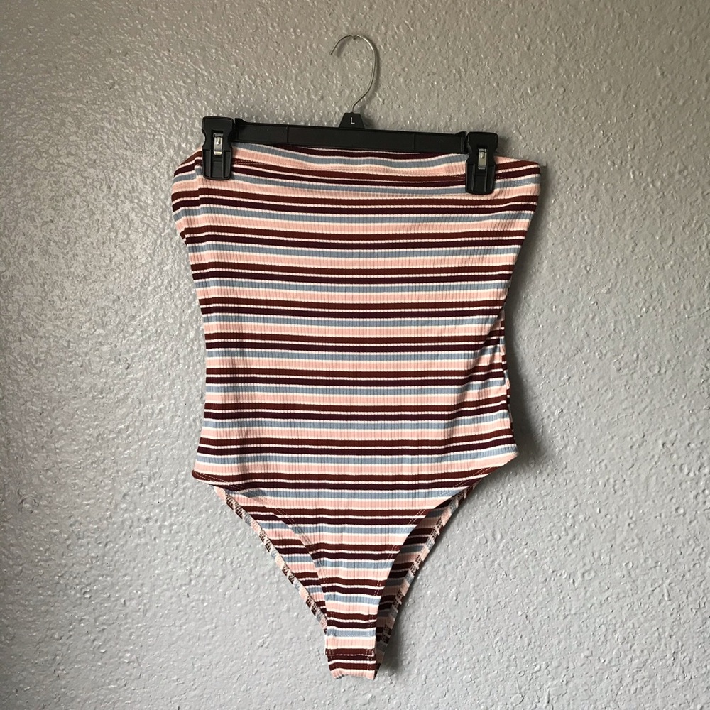 6/$20 + NEW Wild Fable Strapless Striped Bodysuit
